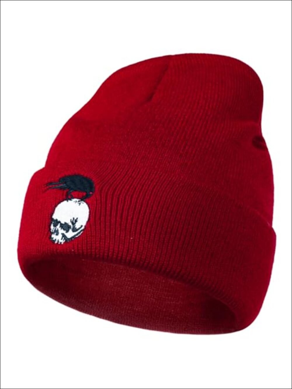 Gothic Skull Beanie Cuffed Winter Hat Skeleton Acrylic Cap
